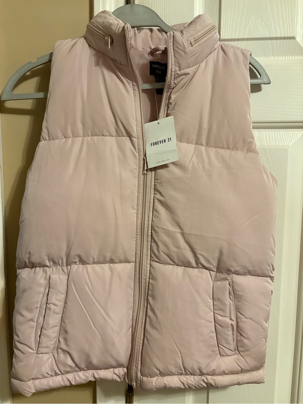 Forever 21 Light Pink Quilted Puffer Vest